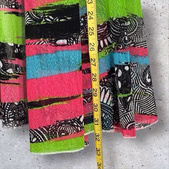 Ali Miles Cardigan Womens Large Pink Blue Green Lightweight Duster Colorful - Picture 6 of 9